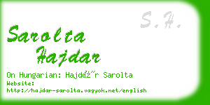 sarolta hajdar business card